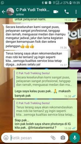 Testimoni Client Lintas Alam Sentul (2)